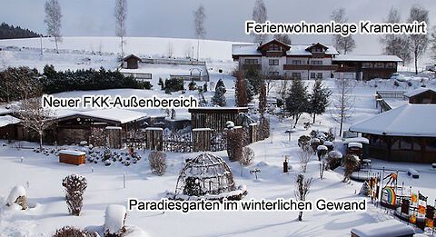 Hotelanlage im Winter